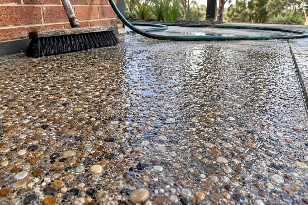 Illustrative photo for Exposed aggregate concrete in Traralgon